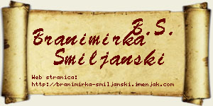 Branimirka Smiljanski vizit kartica